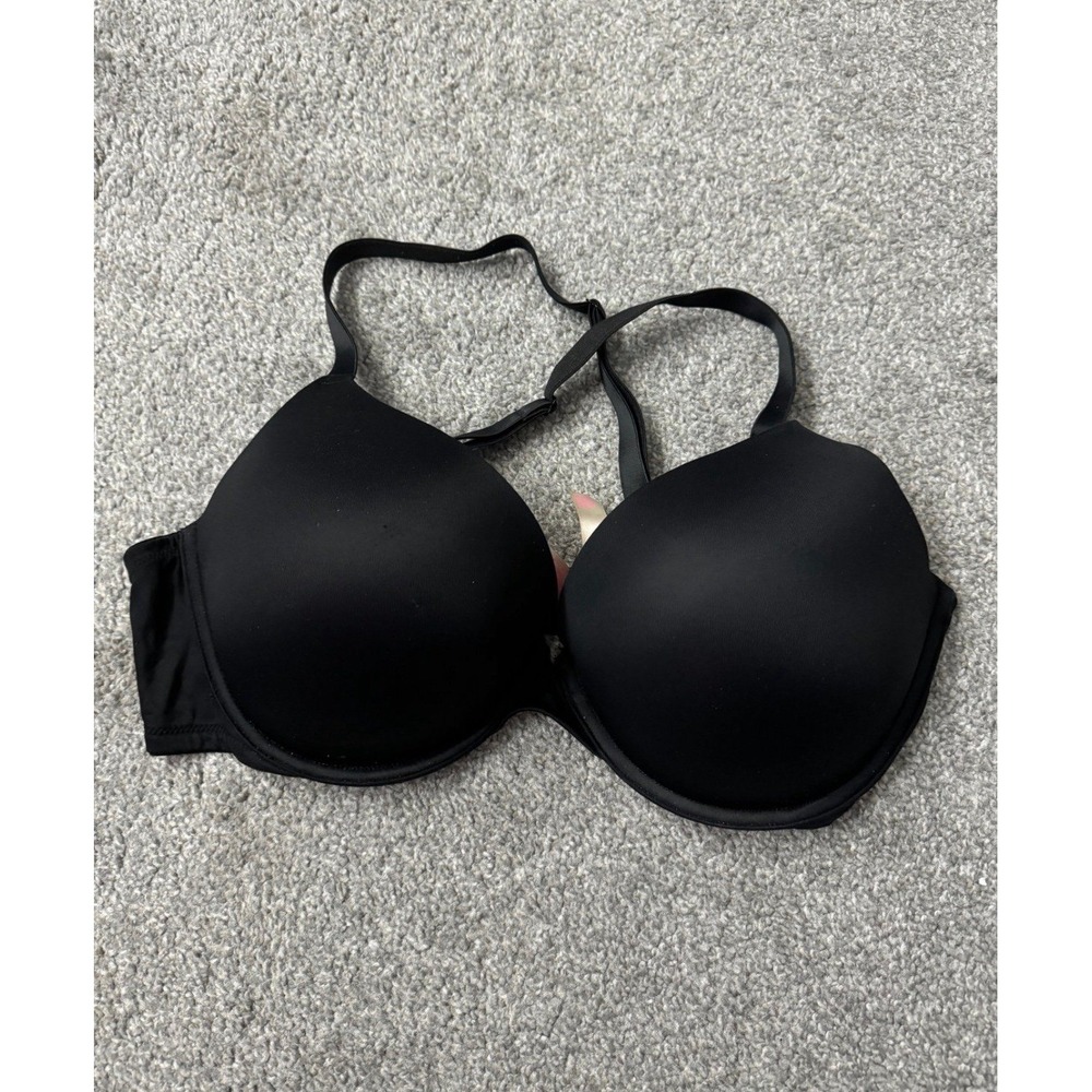 Victoria's Secret PINK Black Underwire Bra 36DD Adjustable Straps